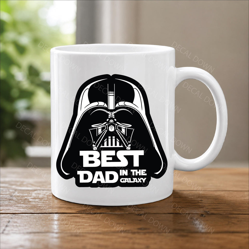BEST Dad In The Galaxy:  Decal, Waterproof, UV Resistant Sticker