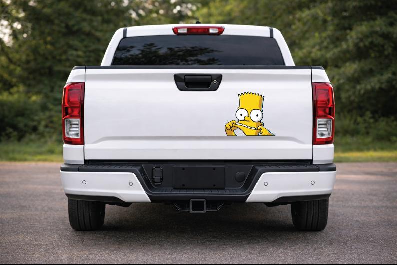 Bart Simpson Peeker Vinyl Decal, Waterproof Laptop Sticker