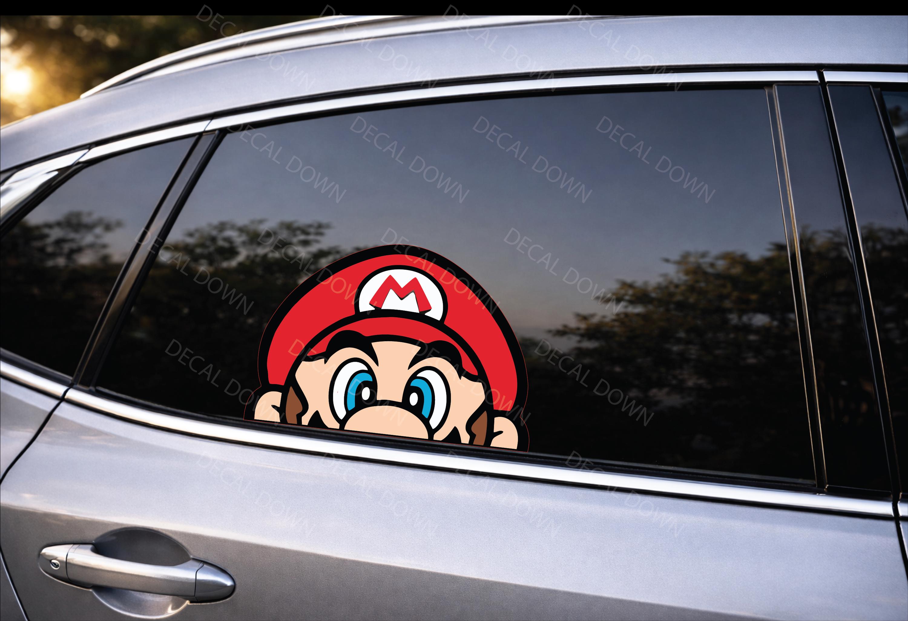 Mario Peeker Sticker, retro Nintendo game sticker, durable, water proof, UV resistant, great gift or decor