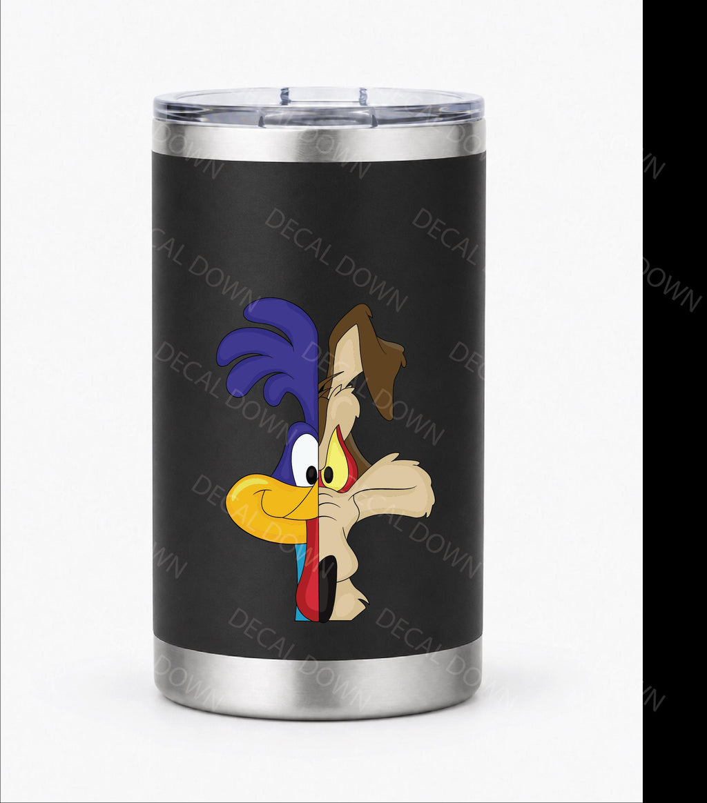 Road-Runner and Cayote Decal, Waterproof, UV Resistant Sticker