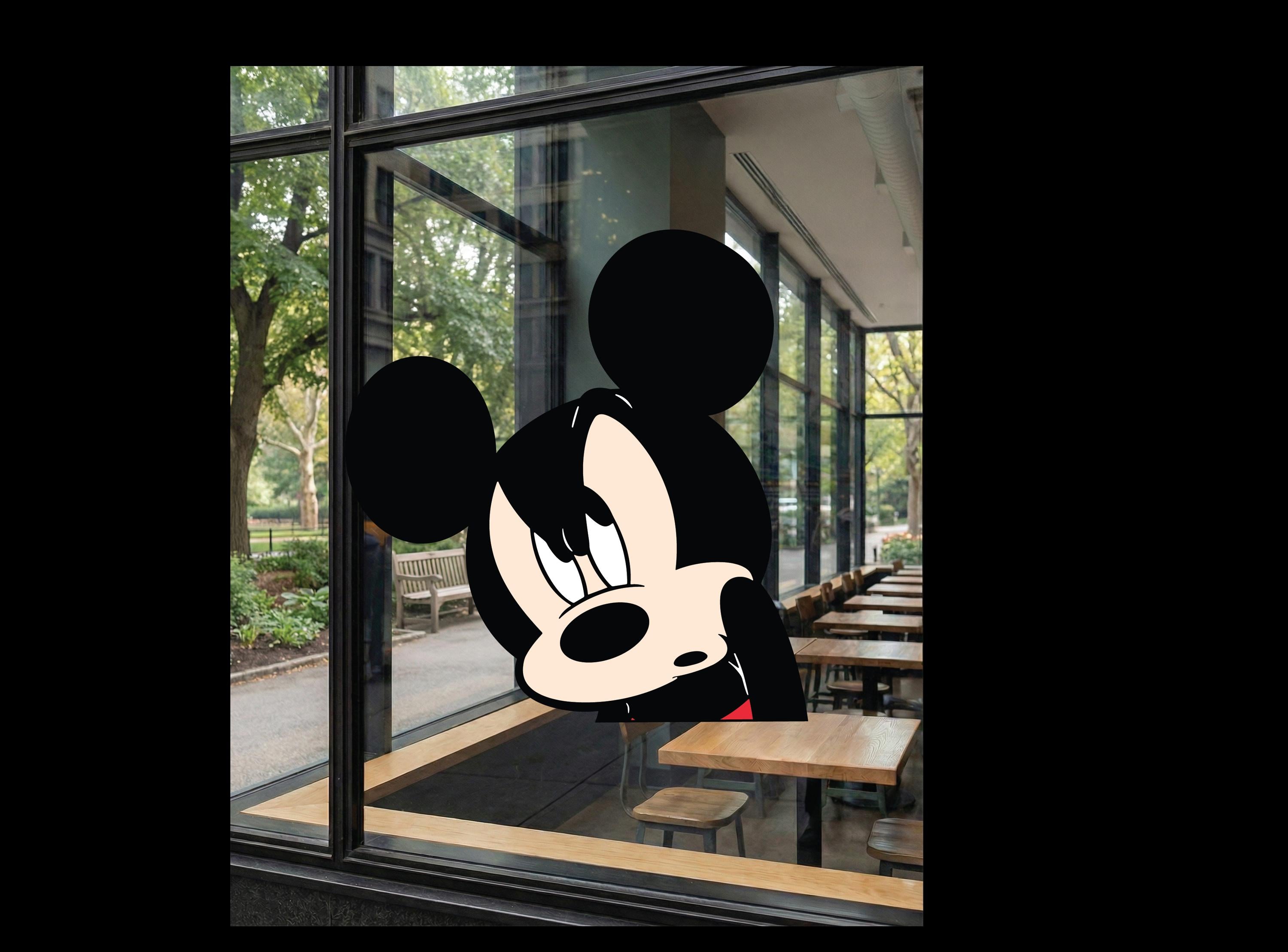 Angry Mickey MOUSE Peeker | Waterproof Vinyl Sticker for Laptops, Cars