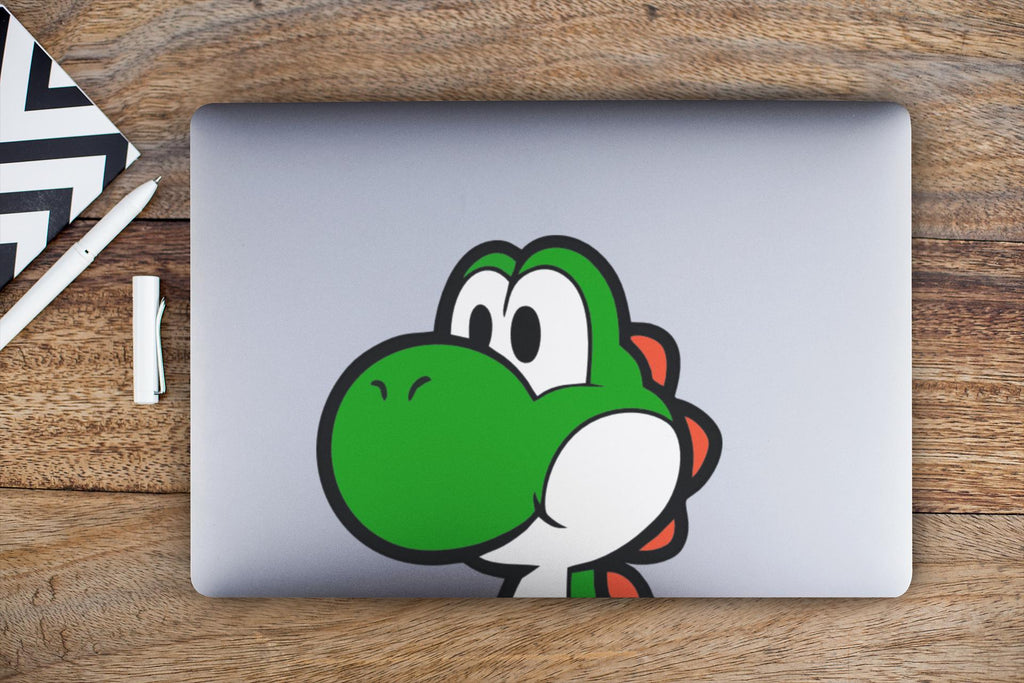 YOSHI peeker Decal for laptops, cars, mirrors, & more! High quality water proof decal.