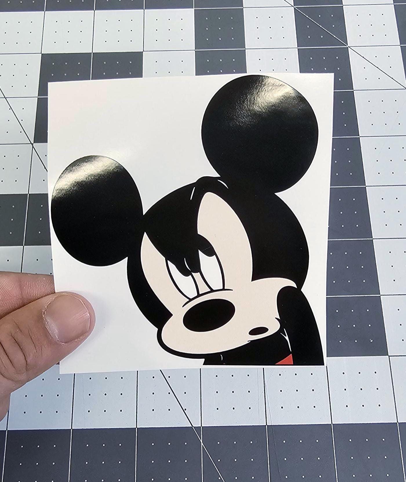 Angry Mickey MOUSE Peeker | Waterproof Vinyl Sticker for Laptops, Cars