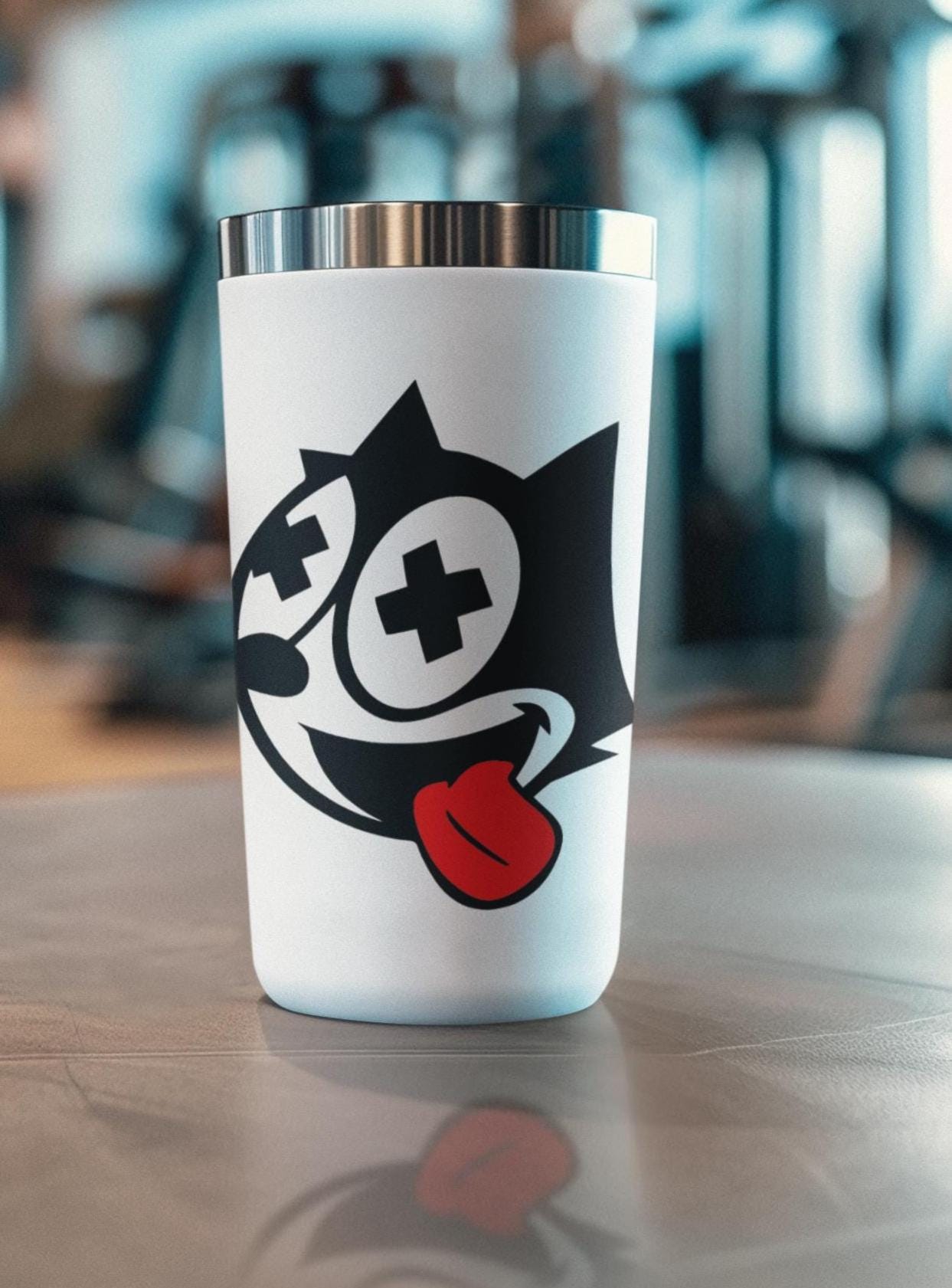 Waterproof Vinyl Cat Decal for Laptops, Cars, Tumblers
