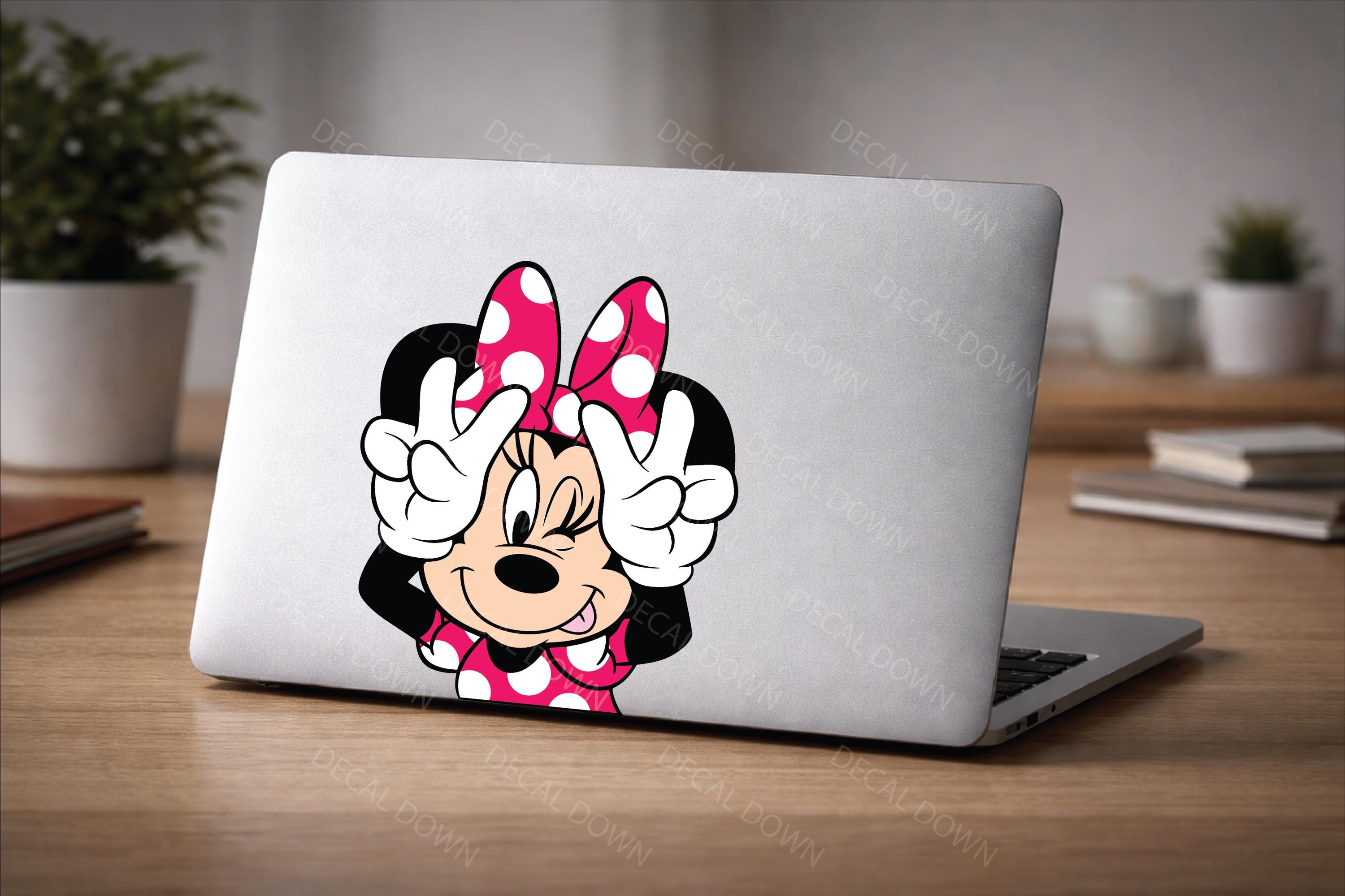 MINNIE MOUSE PEACE Sign, Disney Sticker, Waterproof Car Laptop Decal