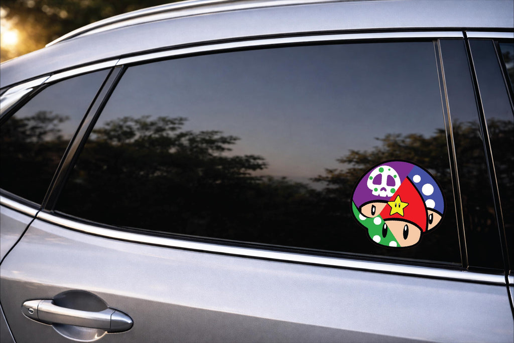 1-UP Mushroom Vinyl Decal | Waterproof, UV Resistant Laptop Sticker