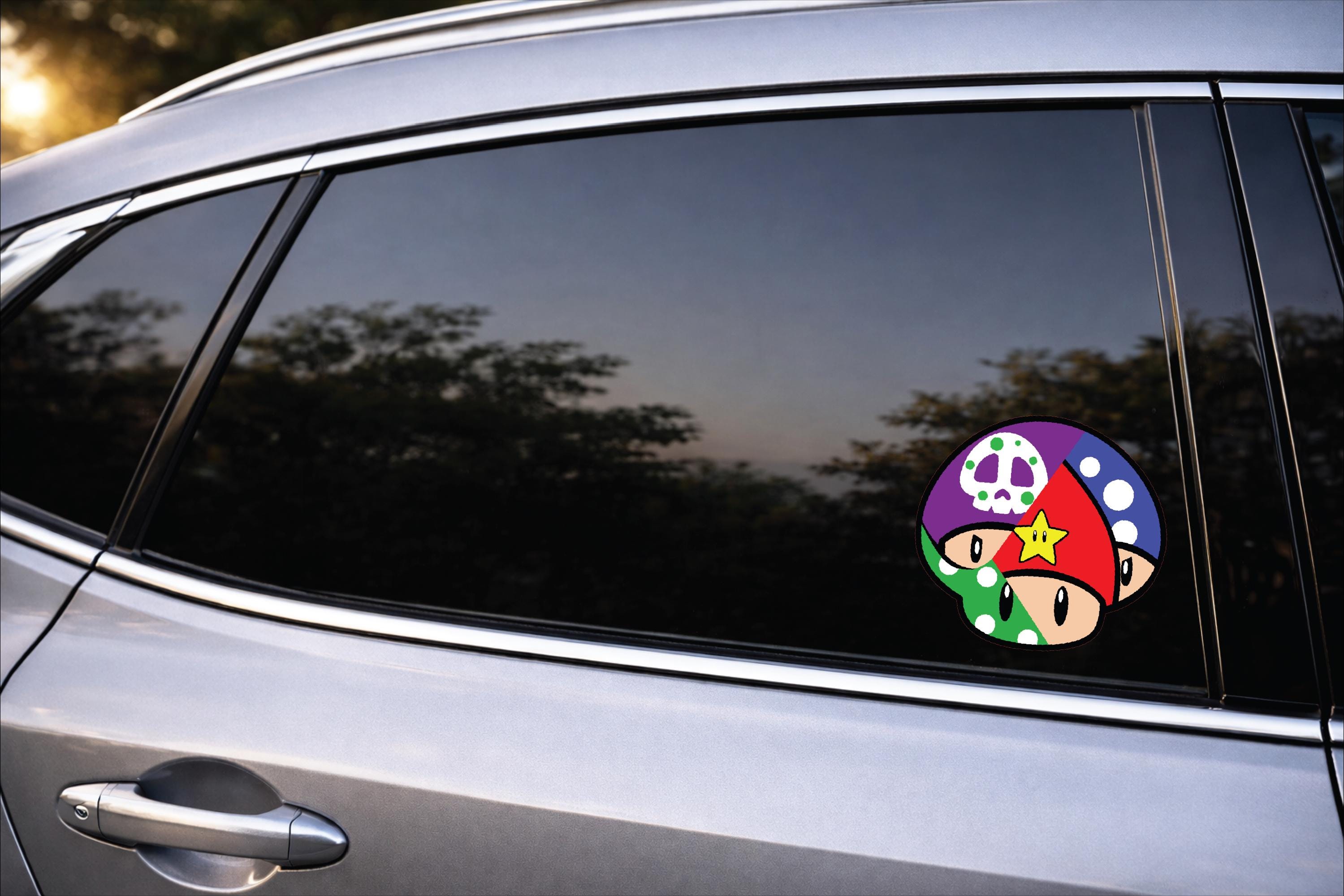 1-UP Mushroom Vinyl Decal | Waterproof, UV Resistant Laptop Sticker