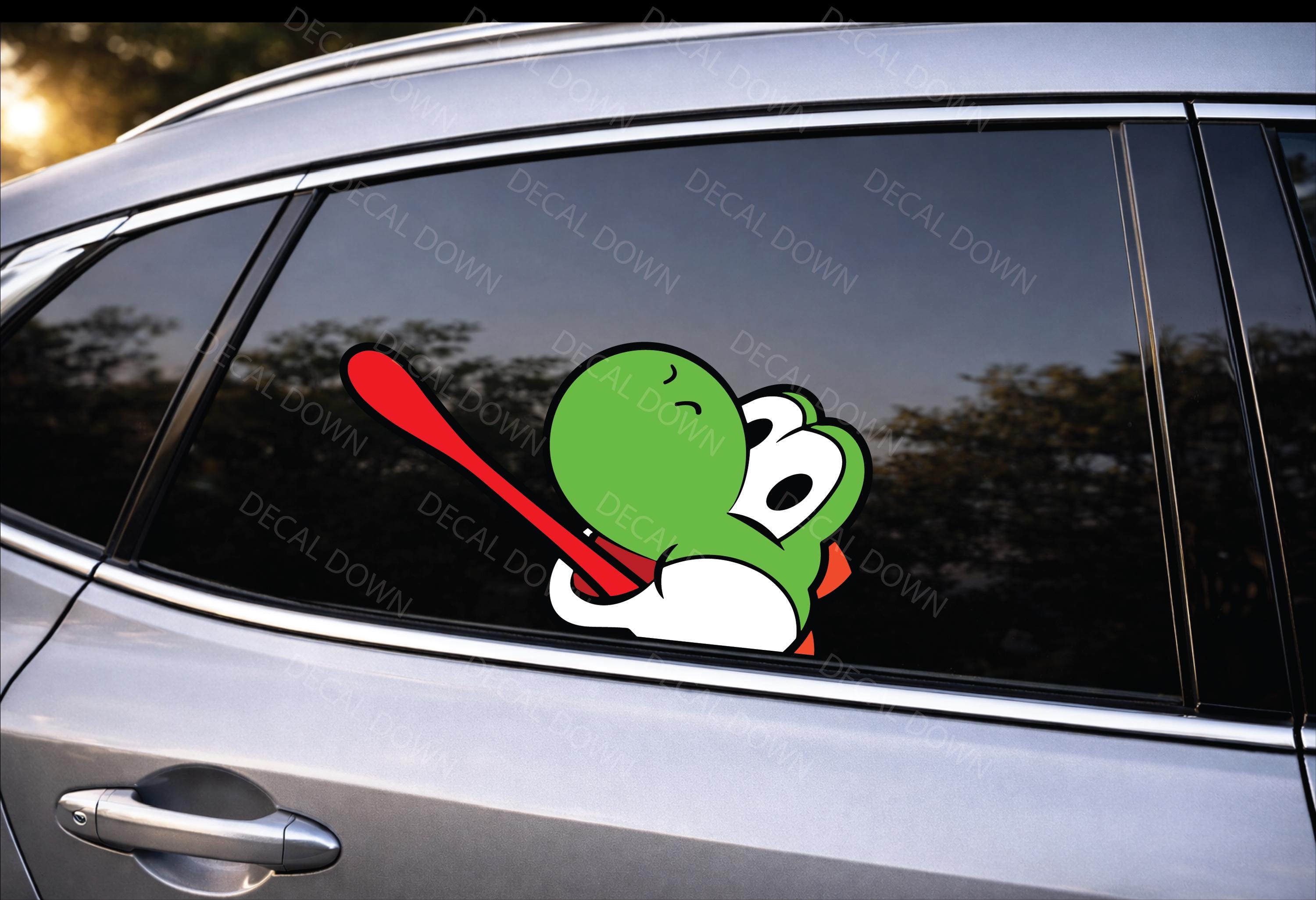 Yoshi Tongue Peeker Decal | , Retro Gamer Sticker, Waterproof Car Laptop Decal