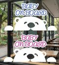CUTE BEAR BABY on Board for laptops, cars, mirrors, & more! High quality water proof decal. Very durable