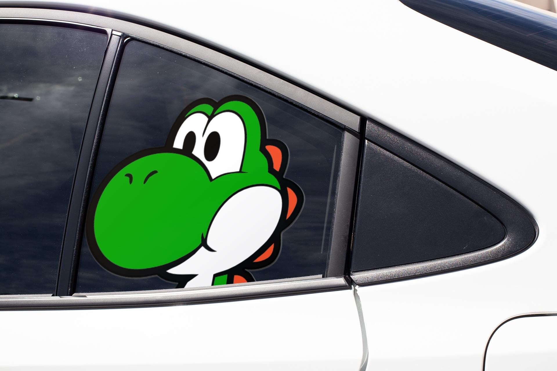YOSHI peeker Decal for laptops, cars, mirrors, & more! High quality water proof decal.
