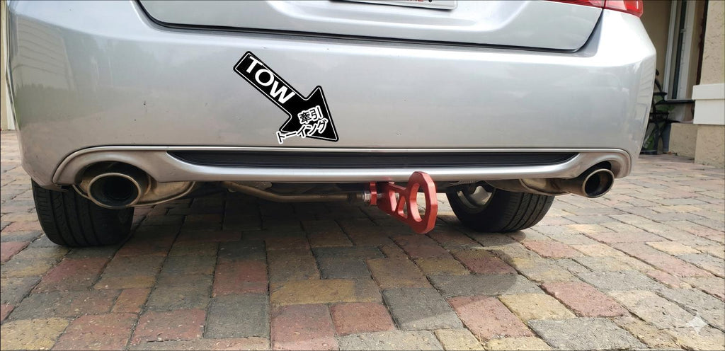 TOW-Here JDM  Decal, Waterproof, UV Resistant Sticker