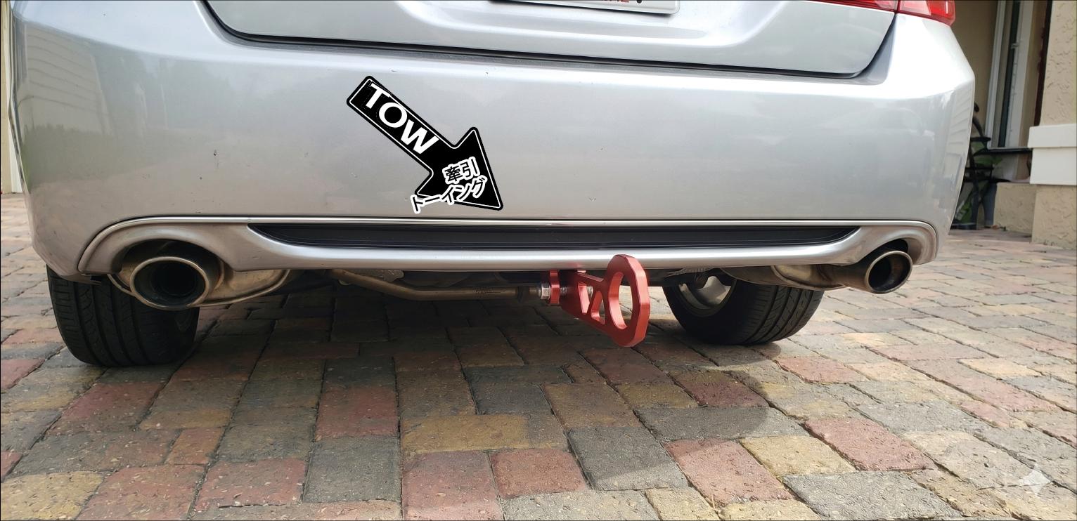 TOW-Here JDM  Decal, Waterproof, UV Resistant Sticker