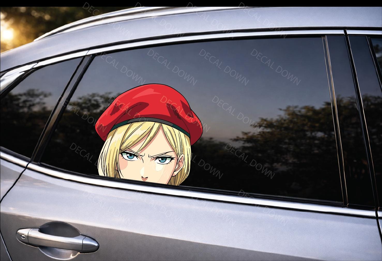 Cammie Fighter Peeker Vinyl Decal | Waterproof Laptop Sticker | Car Window Sticker | Funny Animal Sticker | Cup Tumbler Gift | Durable