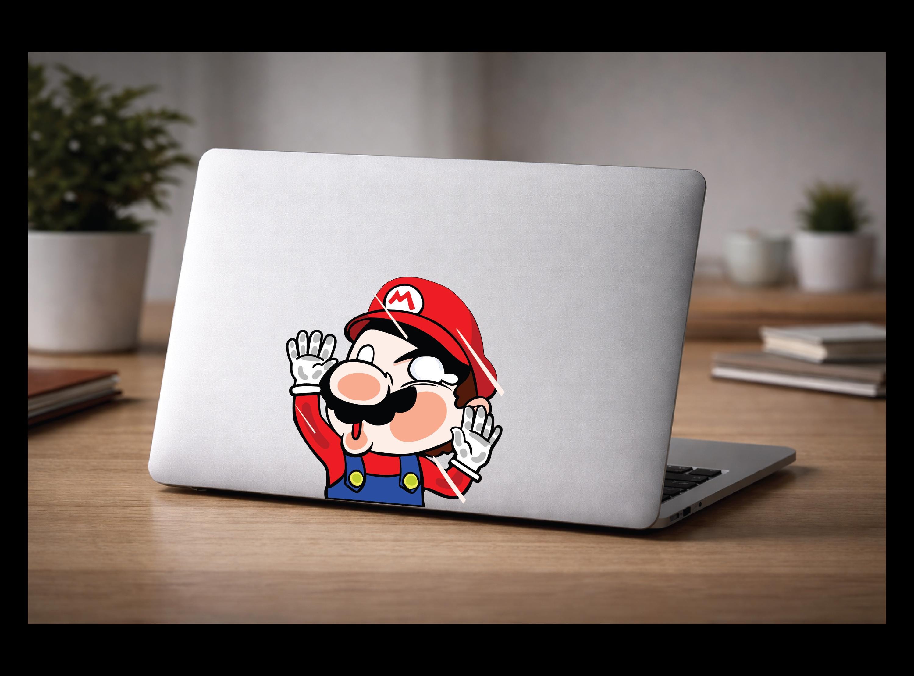 MARIO STICKER  | Waterproof, UV Resistant Laptop Sticker