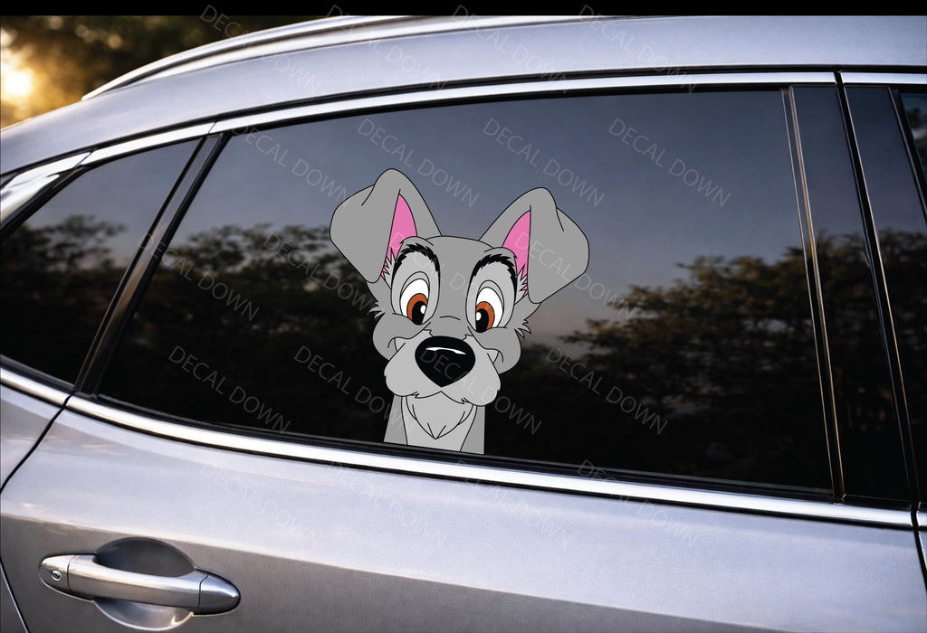 CUTE DOG PEEKER  Sticker, Waterproof Car Laptop Decal