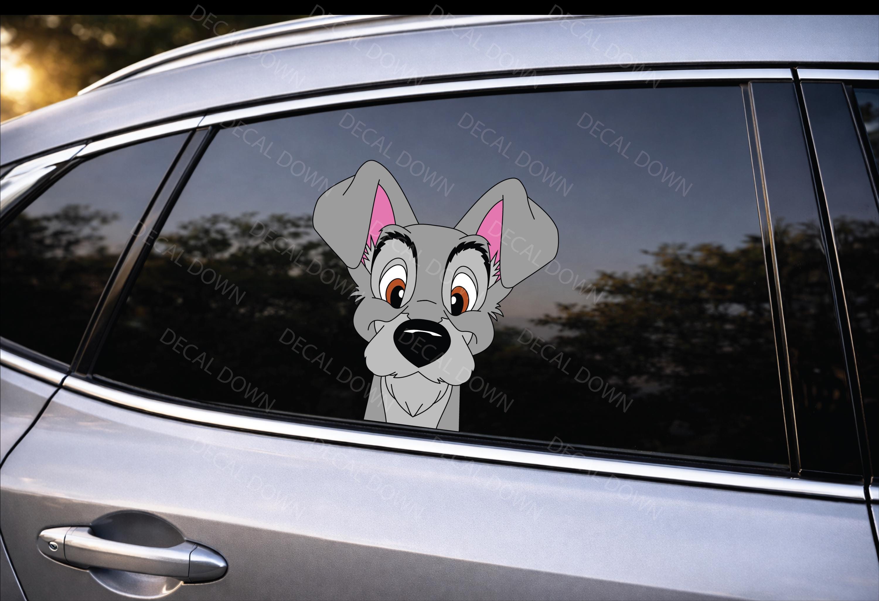 CUTE DOG PEEKER  Sticker, Waterproof Car Laptop Decal