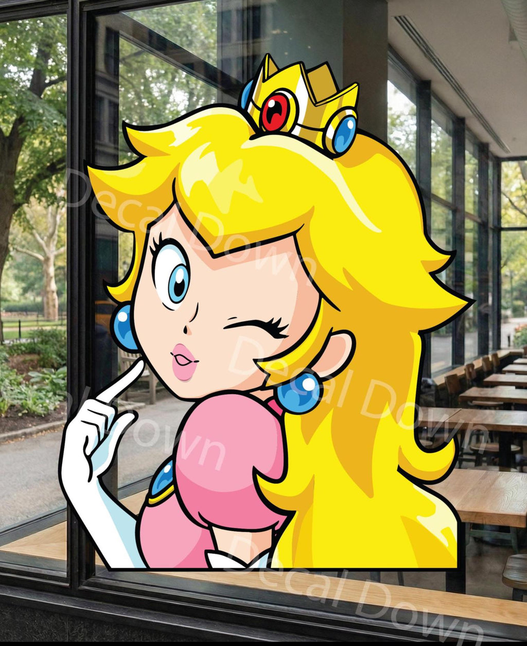 Peeking PRINCESS Decal, Retro Gamer Sticker, Waterproof Car Laptop Decal