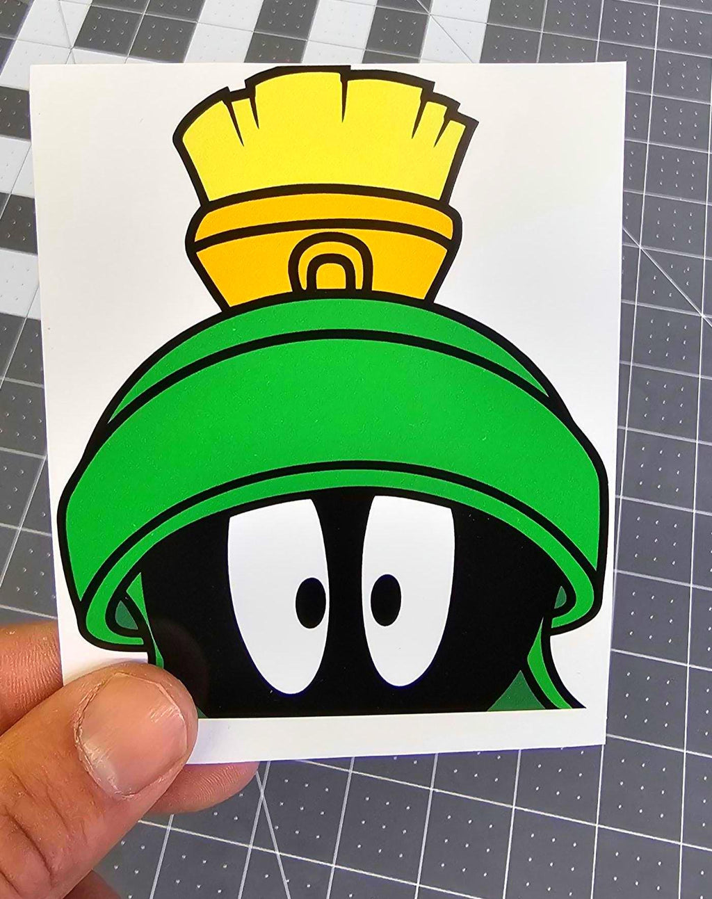 MARTIAN PEEKER for laptops, cars, mirrors, & more! High quality water proof decal. Very duarable