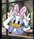 DAISY DUCK PEACE Sign, Disney Sticker, Waterproof Car Laptop Decal