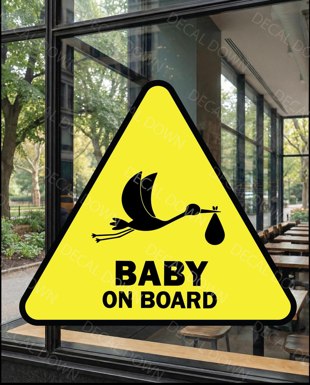 CUTE BABY on BOARD for laptops, cars, mirrors, & more! High quality water proof decal. Very duarable