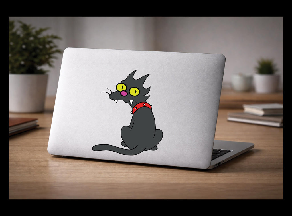 Funny Cat Vinyl Decal | Waterproof Outdoor Sticker | Laptop, Water Bottle, Car Decoration