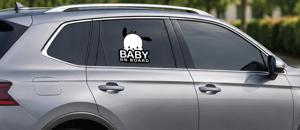 Cute Puppy Baby on board for laptops, cars, mirrors, & more! High quality water proof decal. Very durable