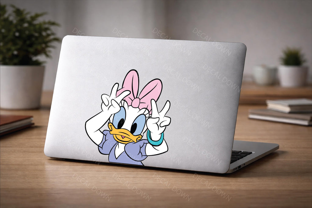 DAISY DUCK PEACE Sign, Disney Sticker, Waterproof Car Laptop Decal