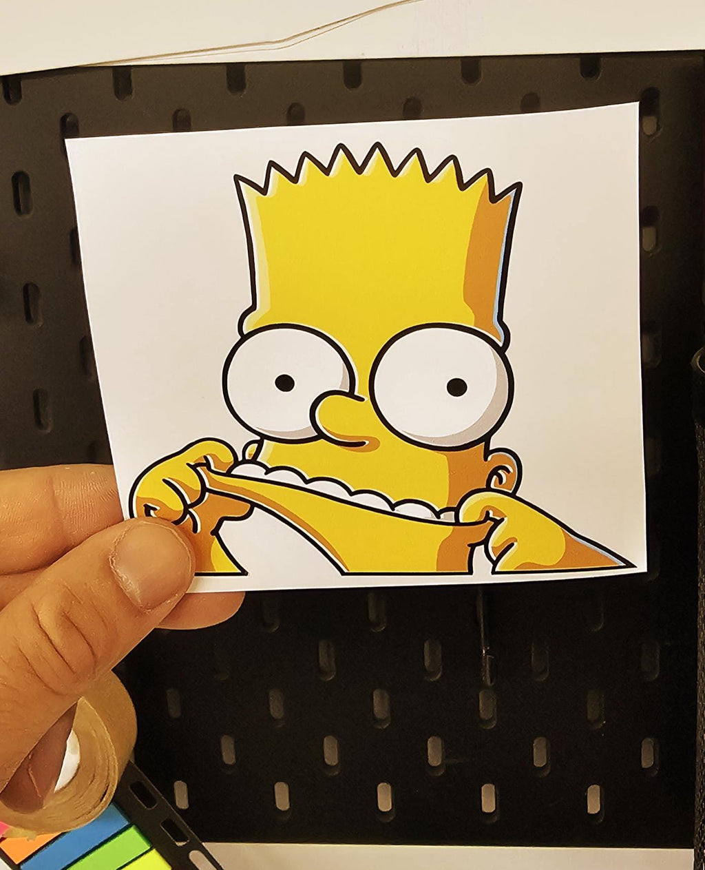 Bart Simpson Peeker Vinyl Decal, Waterproof Laptop Sticker