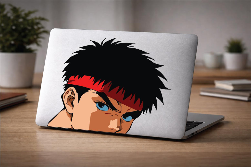 Fighter Peeker Vinyl Decal | Waterproof Laptop Sticker | Car Window Sticker | Funny Animal Sticker | Cup Tumbler Gift | Durable Adhesive