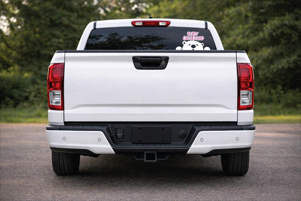 CUTE BEAR BABY on Board for laptops, cars, mirrors, & more! High quality water proof decal. Very durable