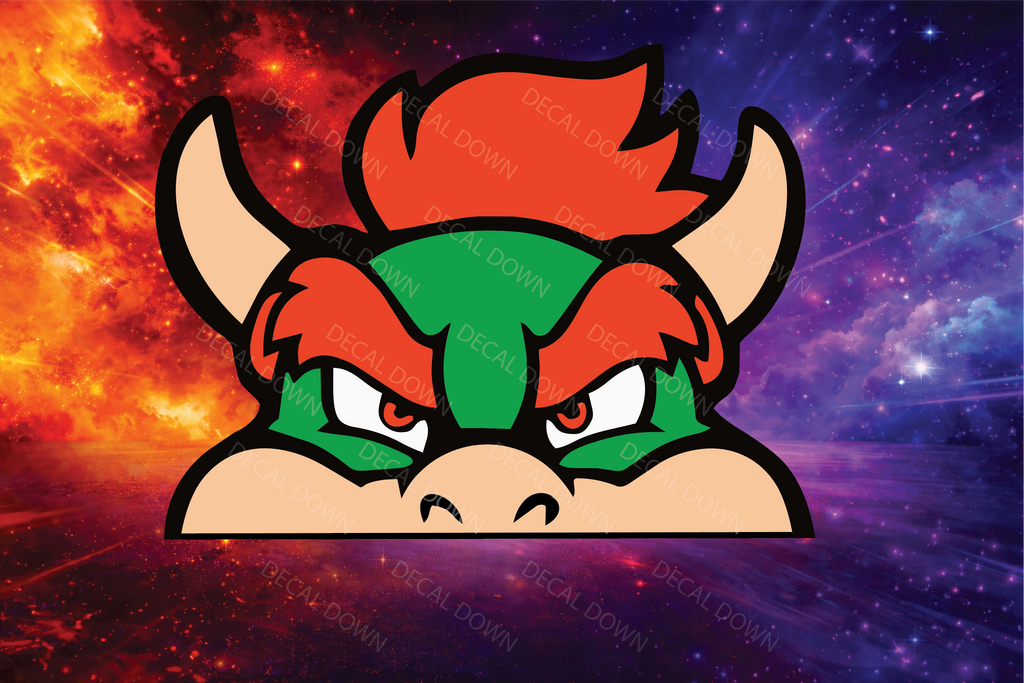 BOWSER PEEKER Decal, Waterproof, UV Resistant Sticker