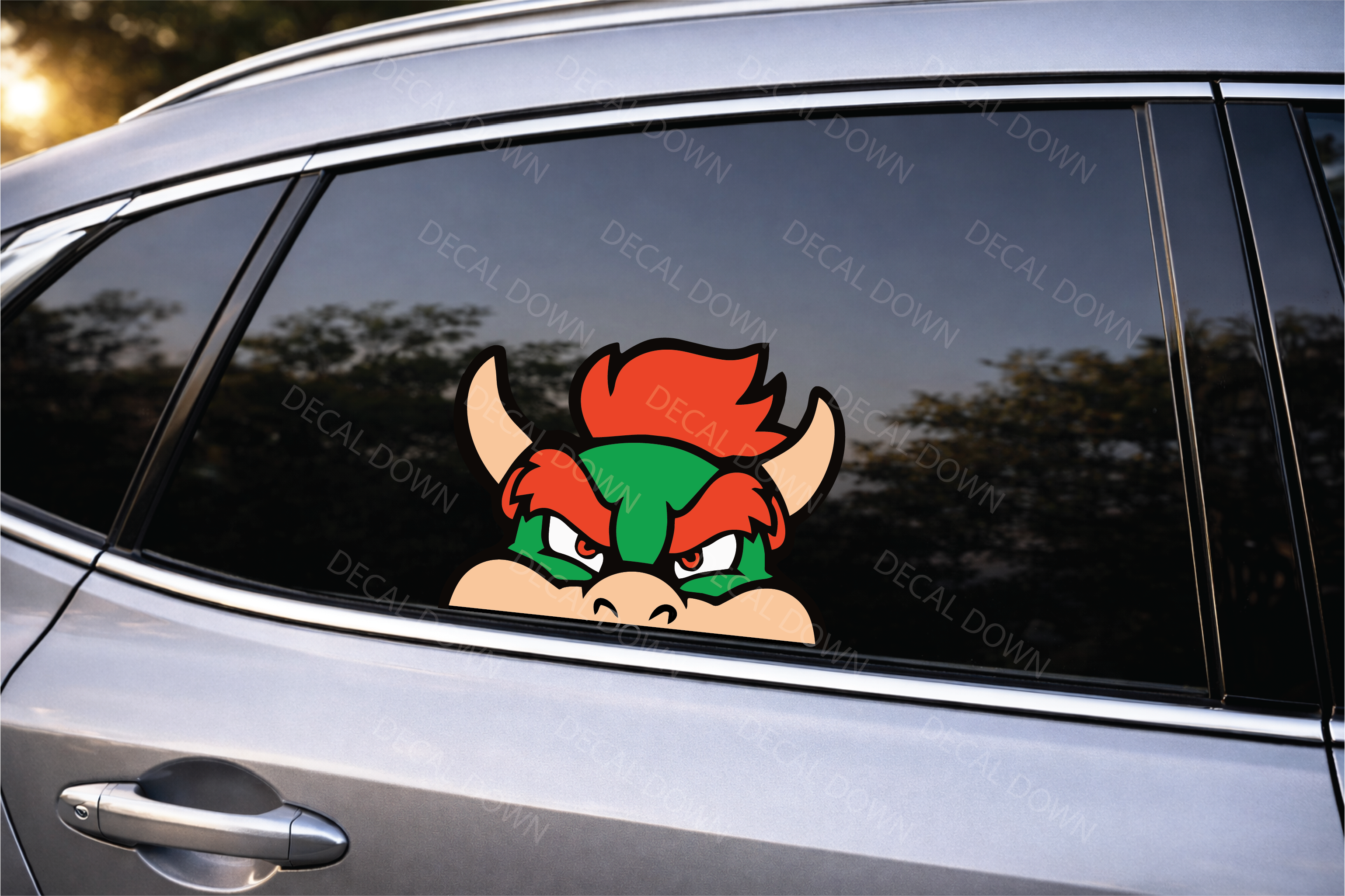 BOWSER PEEKER Decal, Waterproof, UV Resistant Sticker