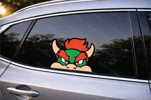 BOWSER PEEKER Decal, Waterproof, UV Resistant Sticker