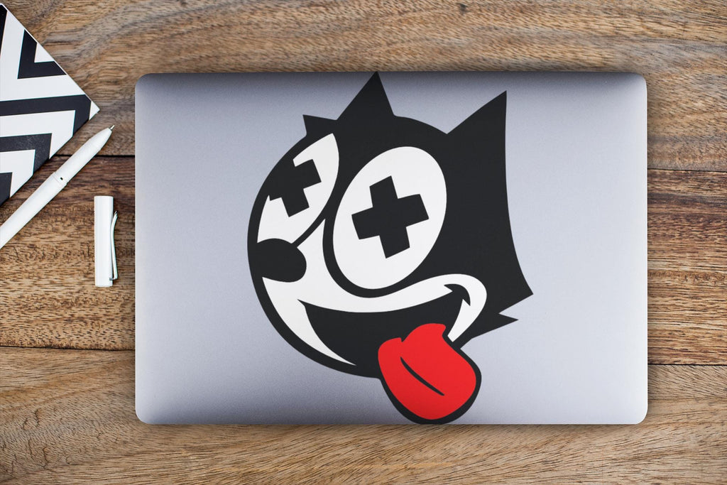 Waterproof Vinyl Cat Decal for Laptops, Cars, Tumblers