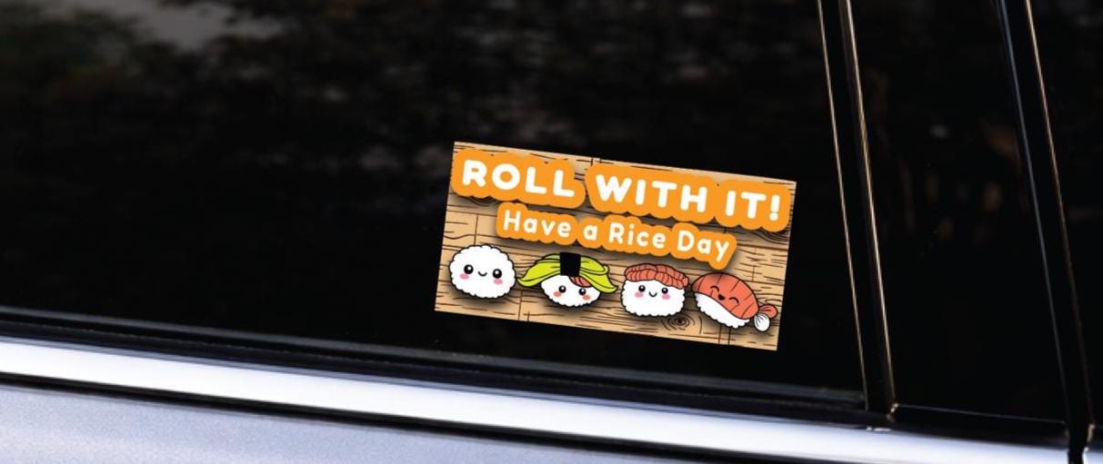 Roll With It!  | Waterproof, UV Resistant Laptop Sticker