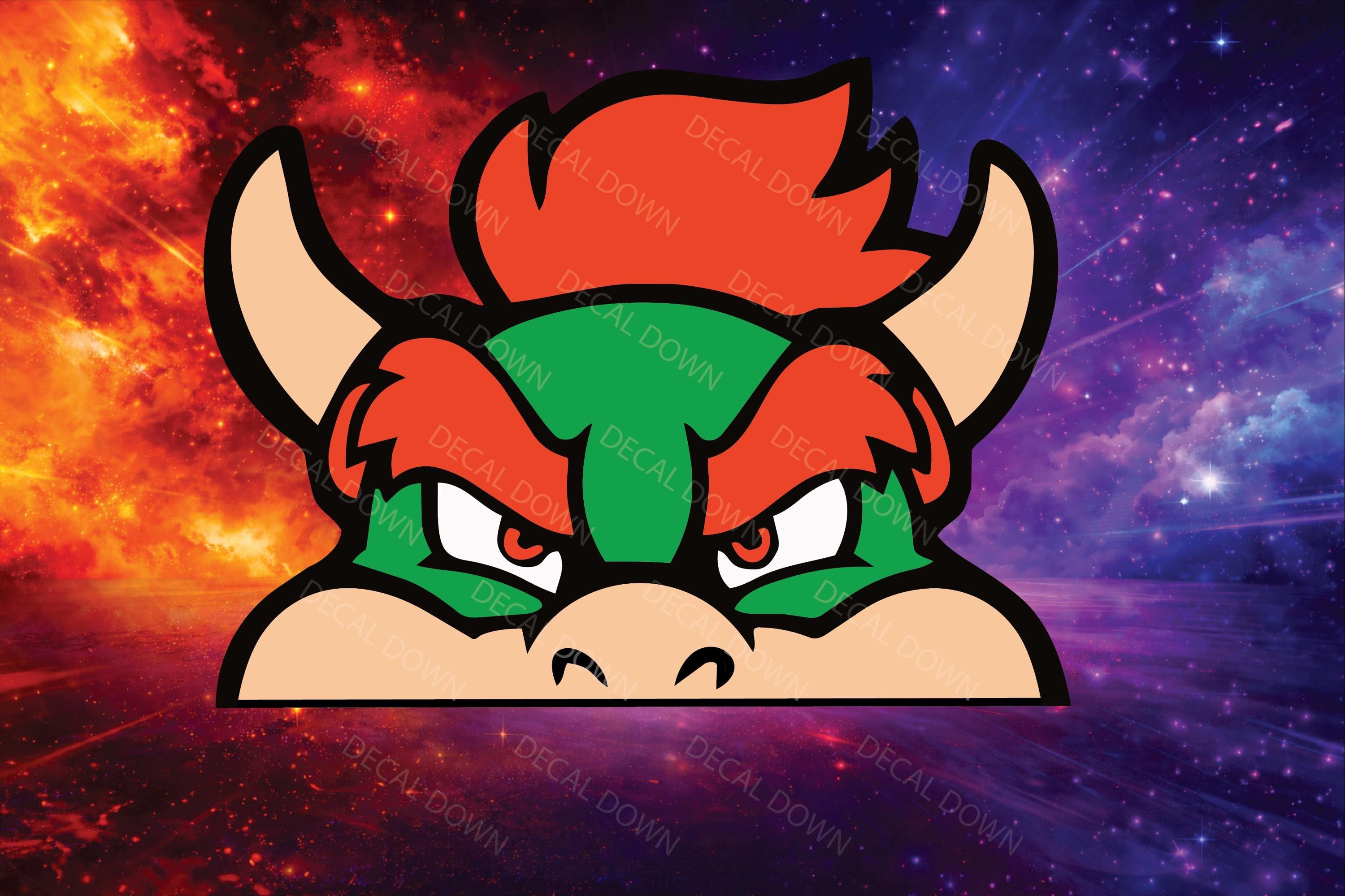 BOWSER PEEKER Decal, Waterproof, UV Resistant Sticker