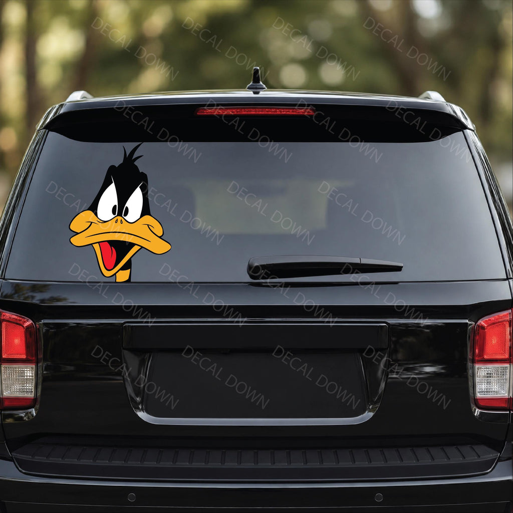 ANGRY Daffy PEEKER Decal, Waterproof, UV Resistant Sticker