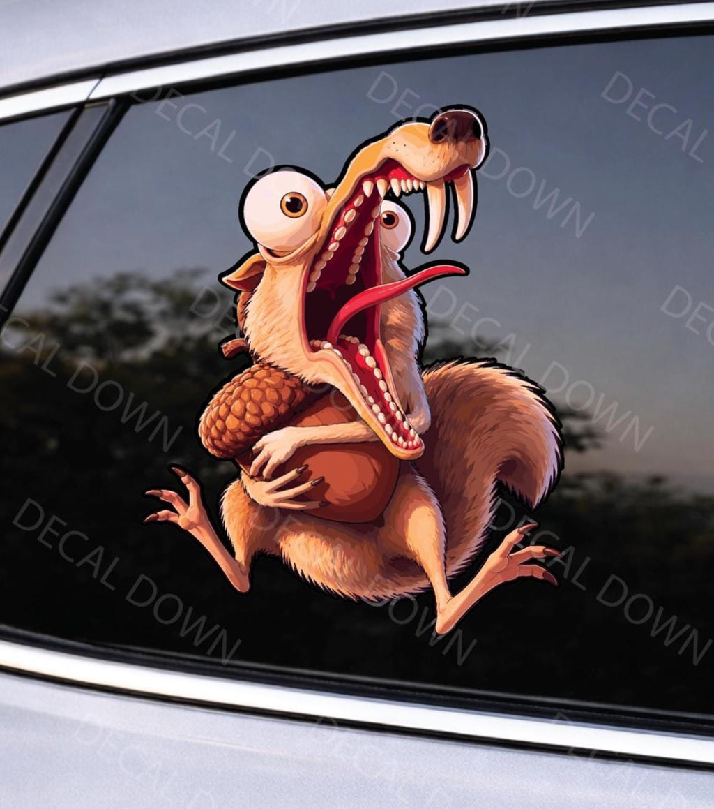 Scrat the Squirrel  Decal, Waterproof, UV Resistant Sticker