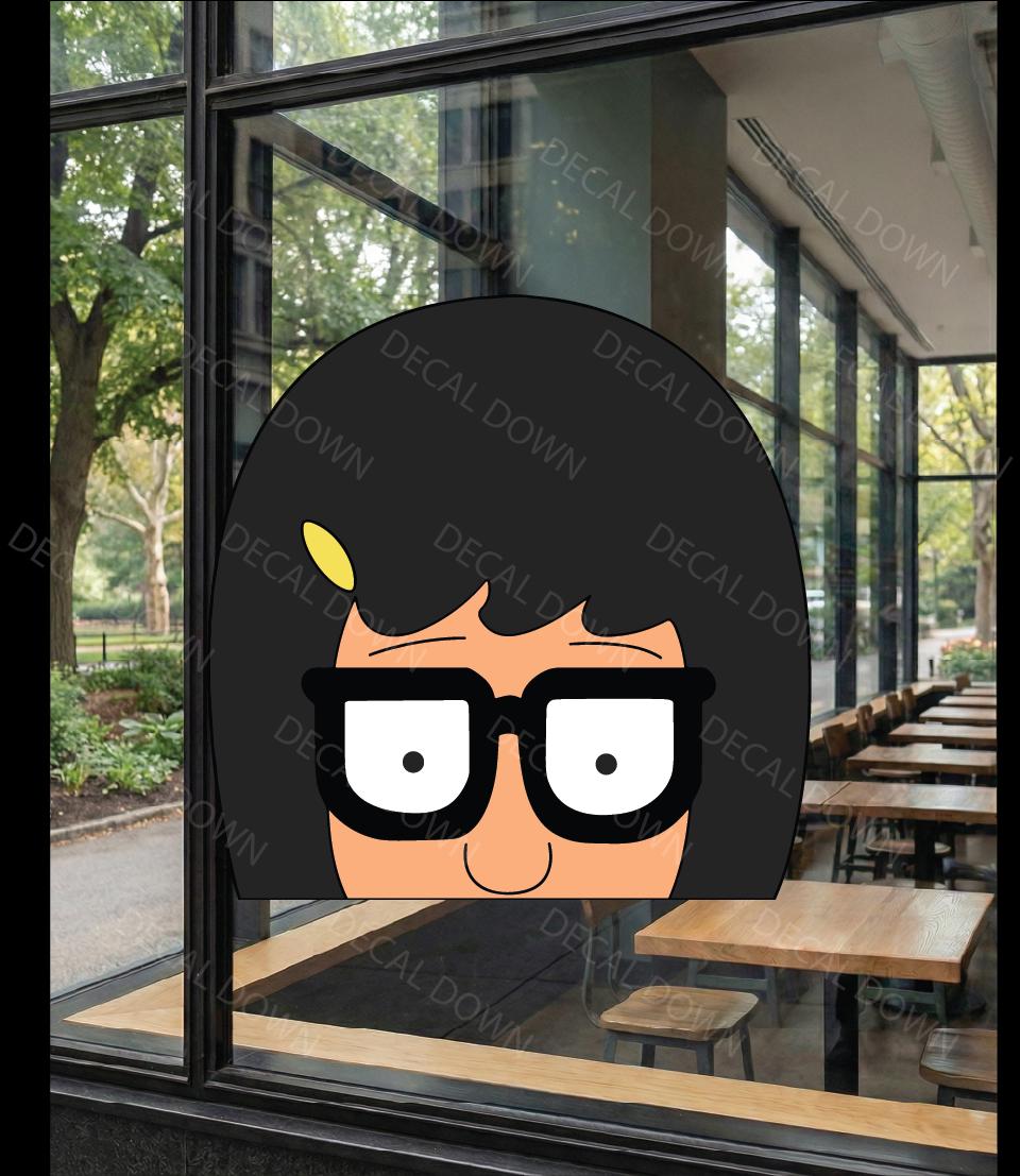 TINA -Peeker Waterproof, UV Resistant Sticker