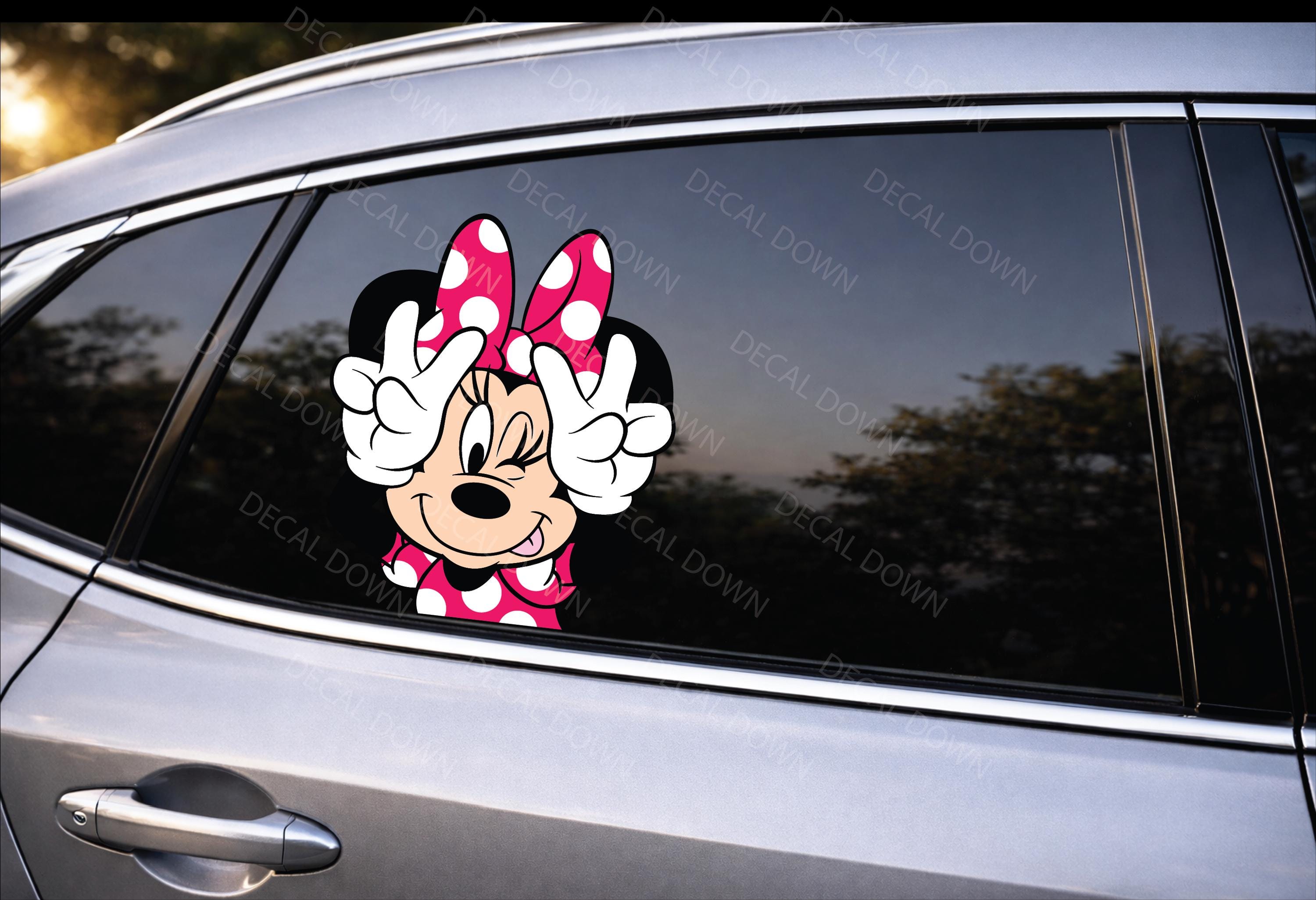 MINNIE MOUSE PEACE Sign, Disney Sticker, Waterproof Car Laptop Decal