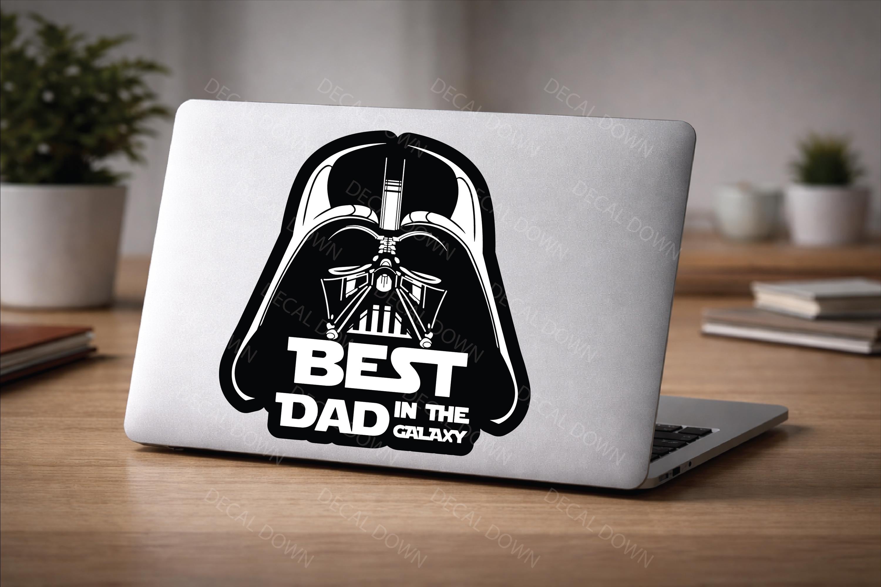 BEST Dad In The Galaxy:  Decal, Waterproof, UV Resistant Sticker