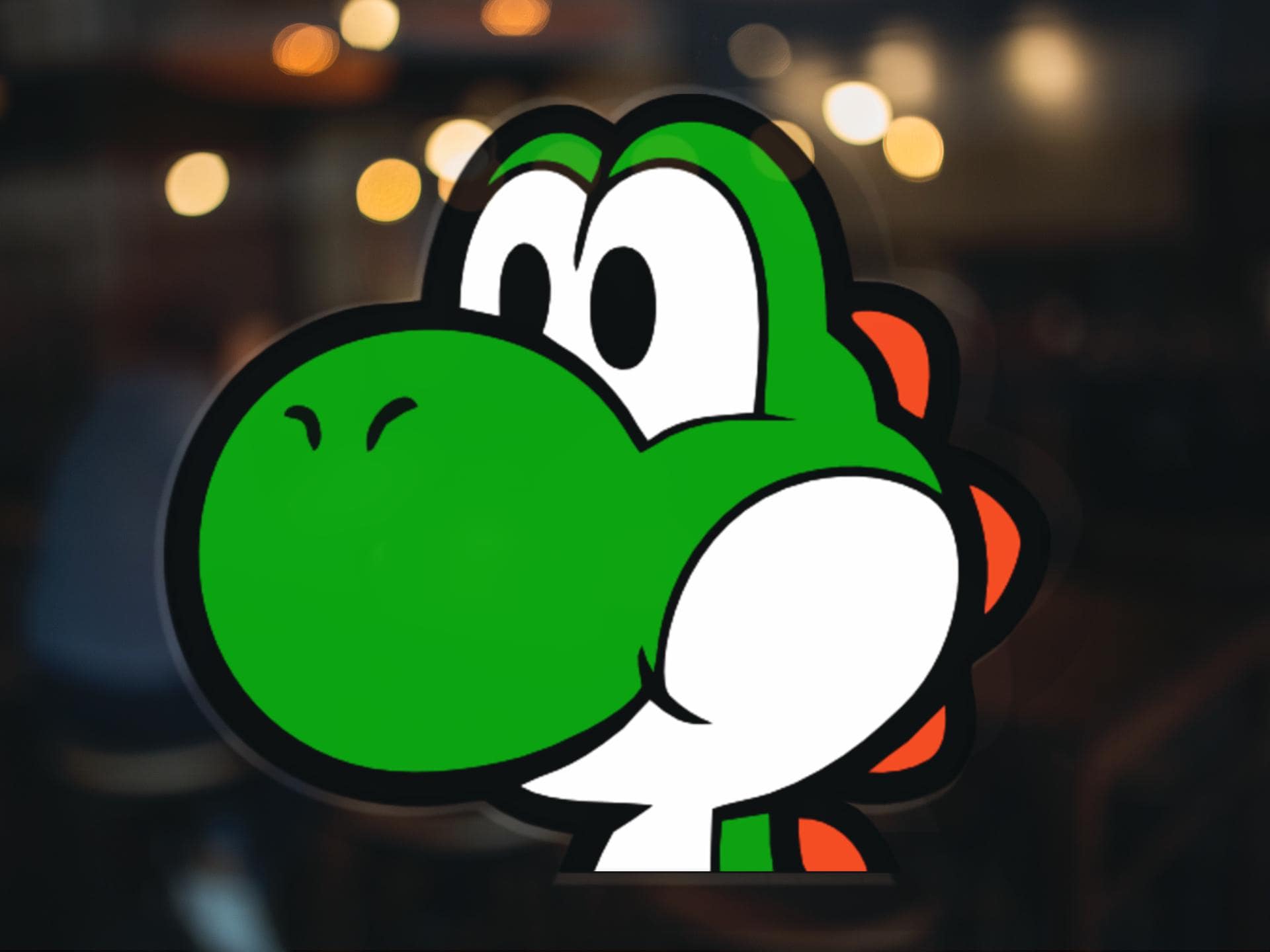 YOSHI peeker Decal for laptops, cars, mirrors, & more! High quality water proof decal.