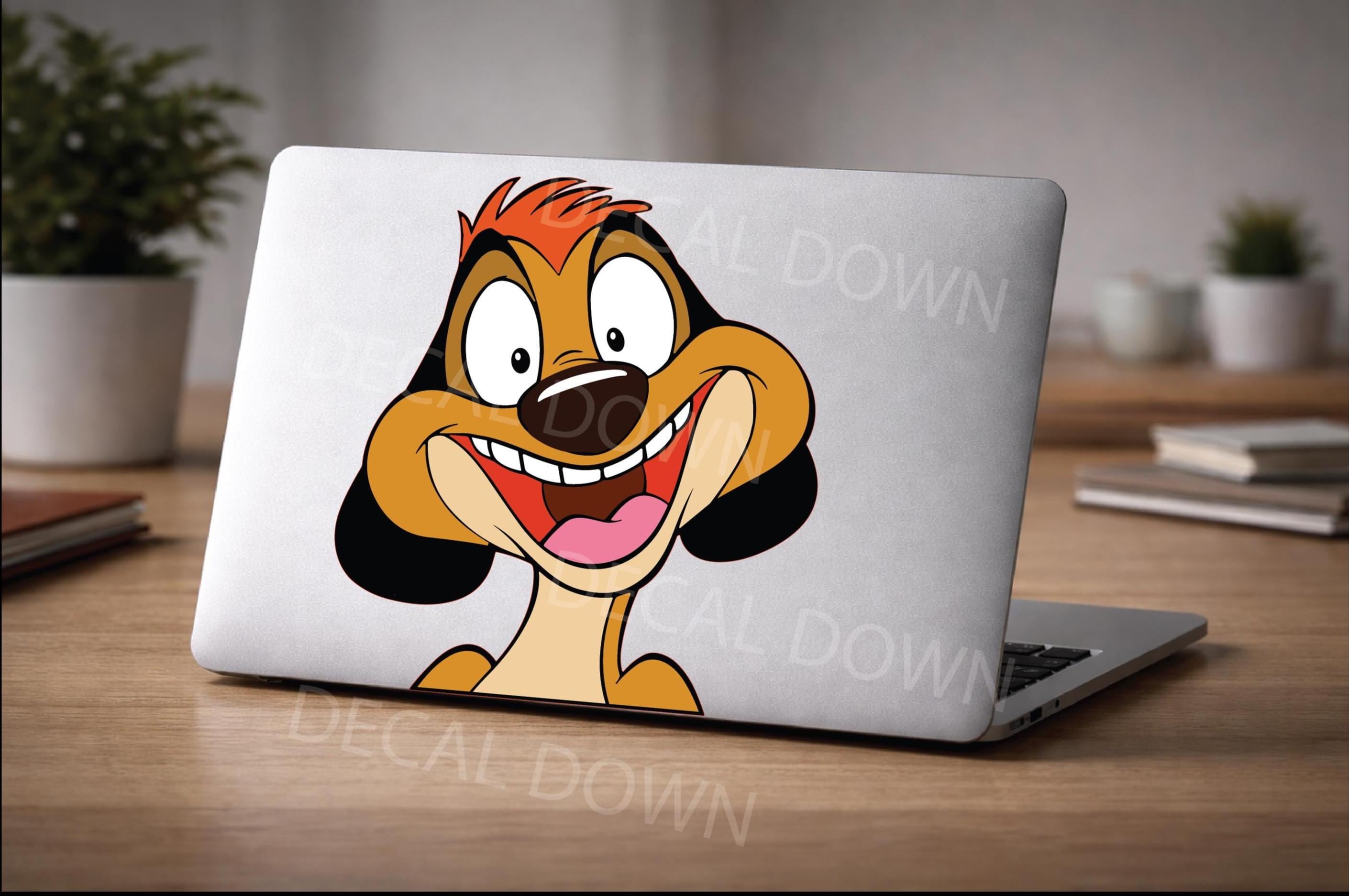 Timone Peeker Vinyl Decal | Waterproof Laptop Sticker | Car Window Sticker | Funny Animal Sticker | Cup Tumbler Gift | Durable Adhesive Cute