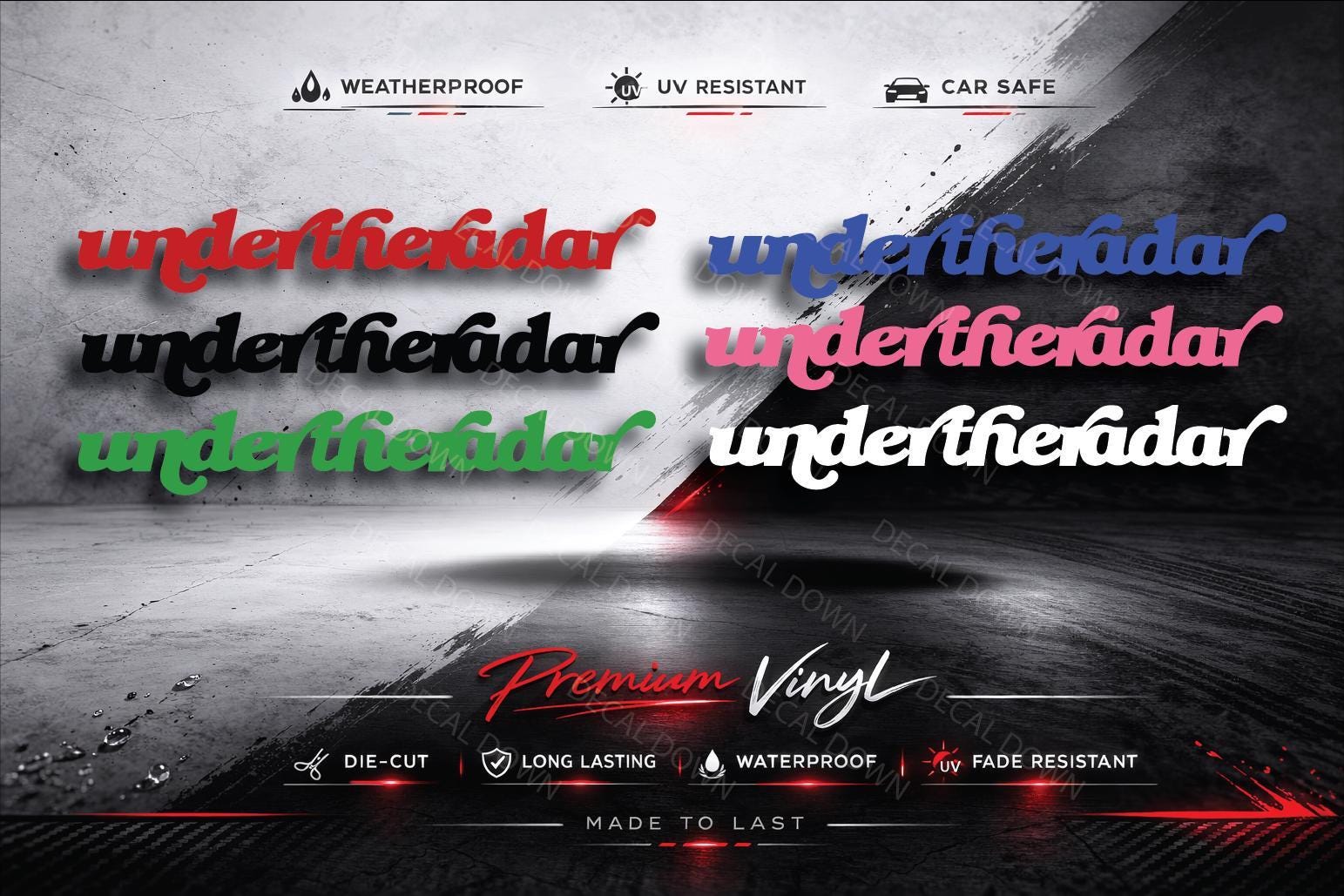 Under-The-Radar JDM  Decal, Waterproof, UV Resistant Sticker
