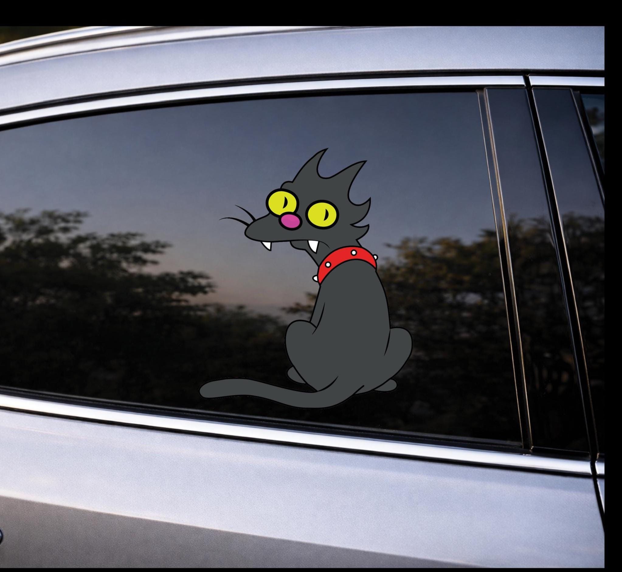 Funny Cat Vinyl Decal | Waterproof Outdoor Sticker | Laptop, Water Bottle, Car Decoration