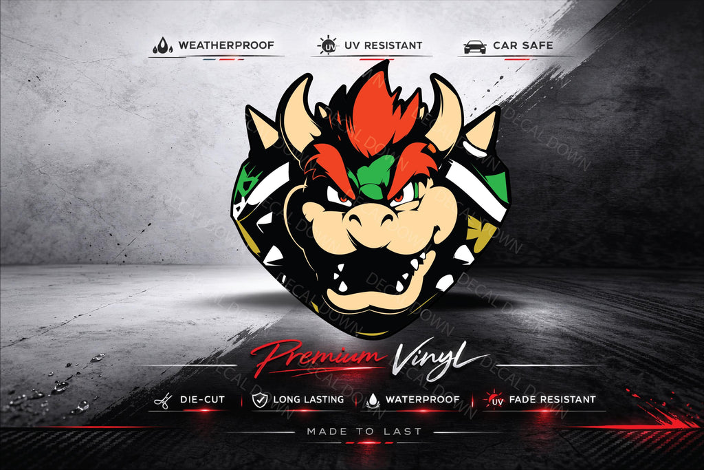 FIERCE BOWSER BADGE for laptops, cars, mirrors, & more! High quality water proof decal. Very durable