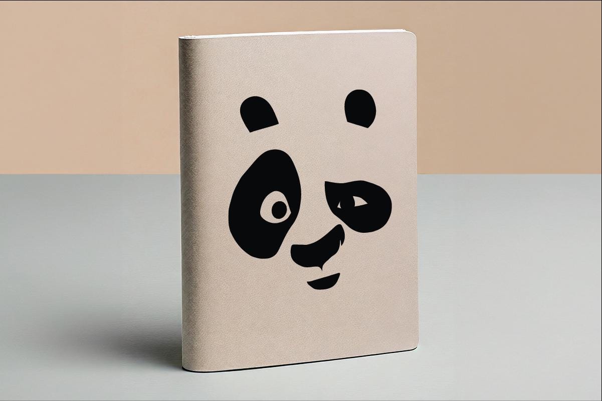 Panda Face Decal, Waterproof Vinyl Sticker for Laptops, Cars