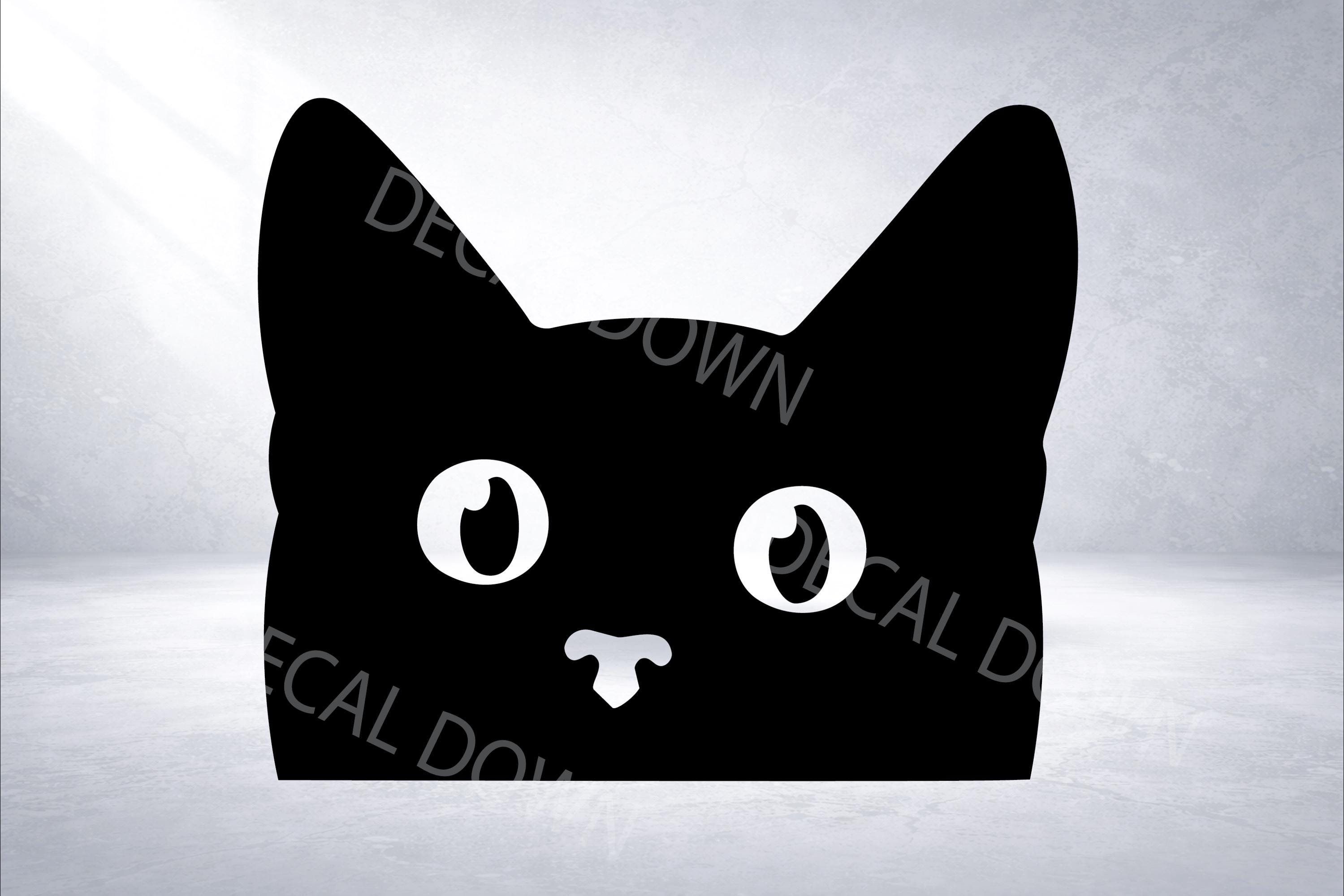 Cute Cat Peeker, Waterproof Car/Laptop Sticker